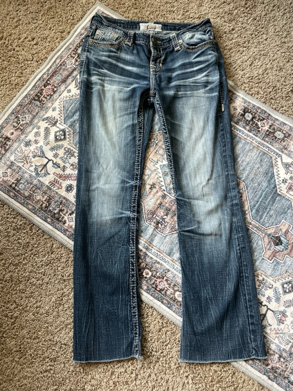 Vintage Faded Dark Wash low rise Big Star Jeans